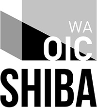 graphic of grayscale SHIBA logo with just the acronym