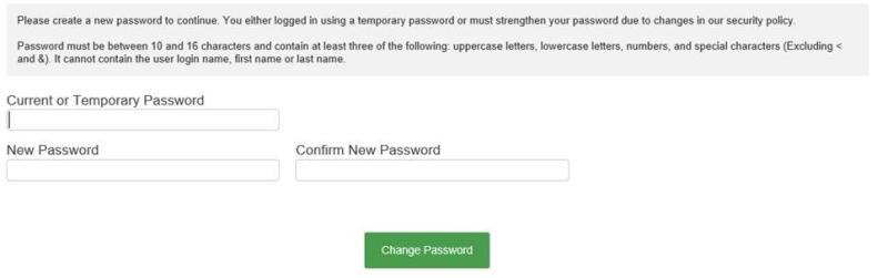 CRS Password Requirements