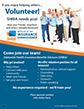 SHIBA volunteer recruitment poster for seniors "If you enjoy helping others...Volunteer!