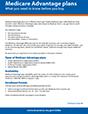 Thumbnail of SHIBA fact sheet Medicare Advantage plans - What you need to know before you buy