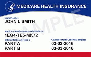 Picture of sample Medicare card