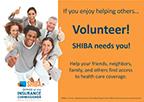 Picture of SHIBA's volunteer recruitment postcard