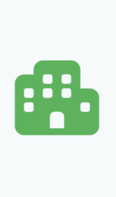 Green condo/apartment icon vertical orientation