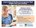 Picture of flier about programs that may help people save money on Medicare