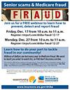 Picture of Senior scams and Medicare fraud flier